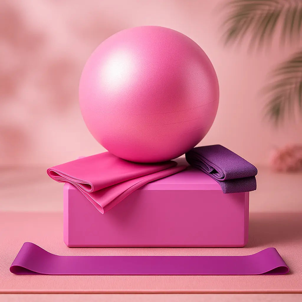 5-Piece Yoga Ball & Block Set Fitness-5