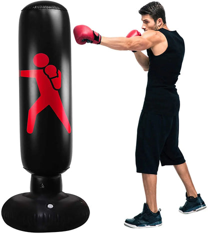 Inflatable Punching Bag Trainer Fitness-6
