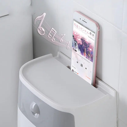 Wall-Mount Waterproof Toilet Paper Holder Home Essentials-7