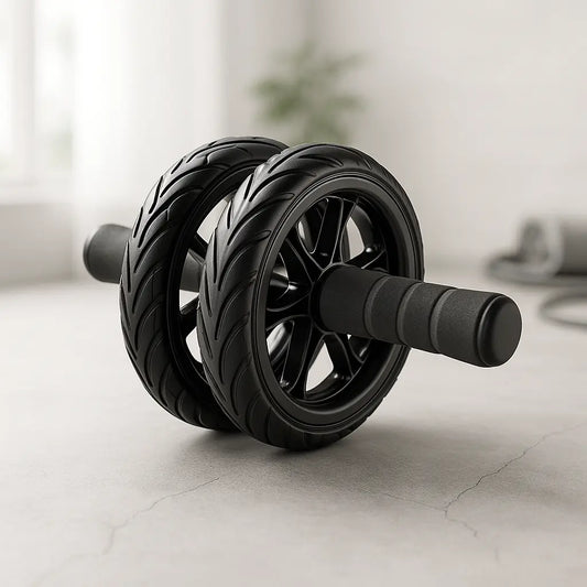 Double Wheel Ab Roller Trainer Fitness-6