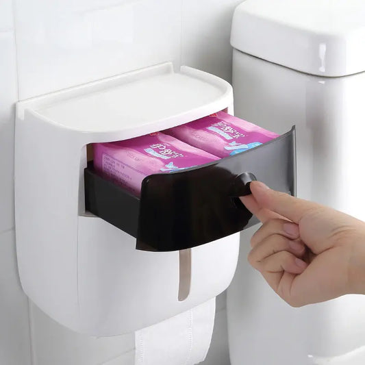 Wall-Mount Waterproof Toilet Paper Holder Home Essentials-7